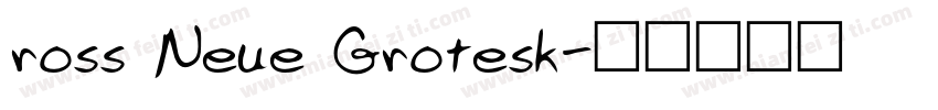 ross Neue Grotesk字体转换